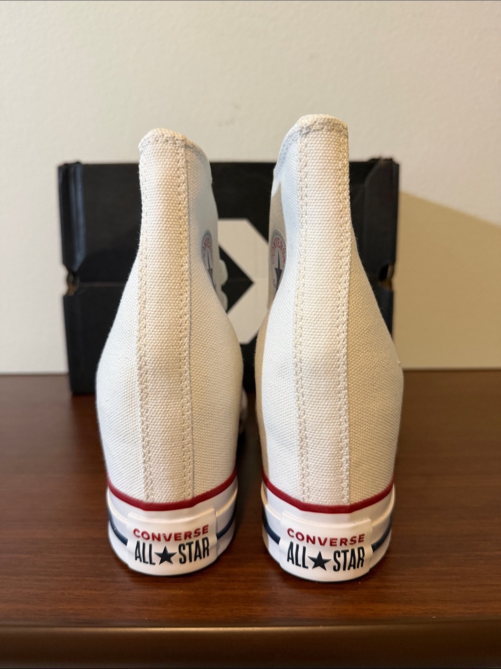White High-Top hidden wedge Chucks - Picture 5 of 12